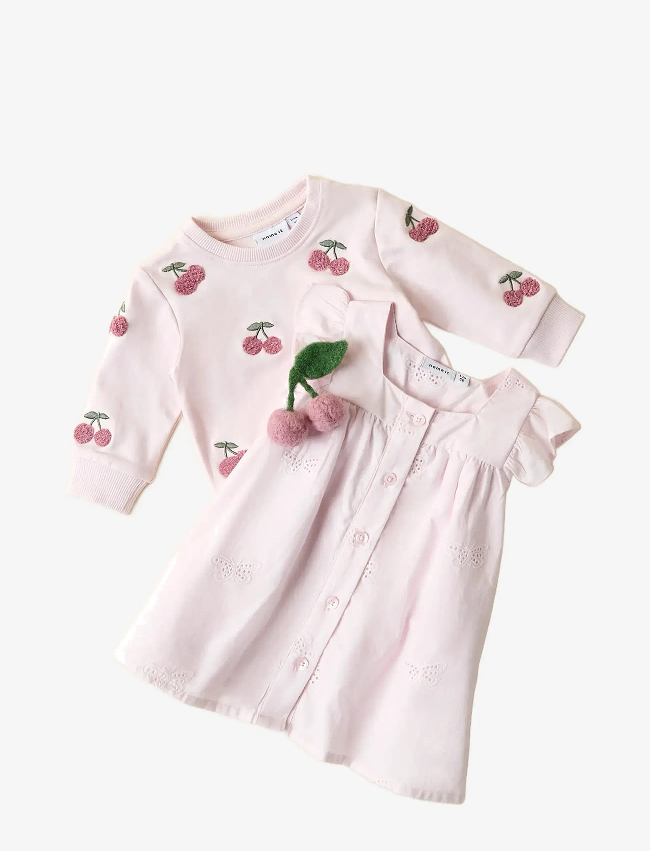 name it - NBFFINAS SPENCER - varrukateta beebi kleidid - cradle pink - 2