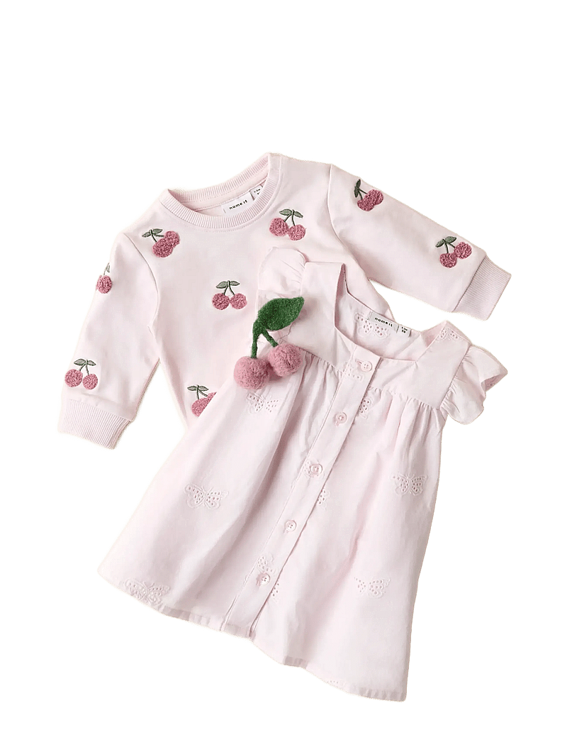 name it - NBFFINAS SPENCER - varrukateta beebi kleidid - cradle pink - 2