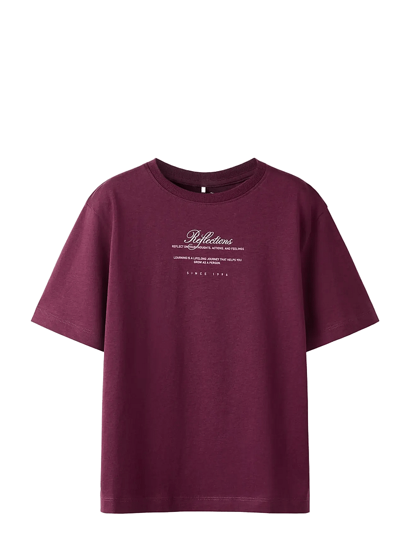 name it - NKFNAJIA SS NREG TOP - kortærmede t-shirts - prune - 1