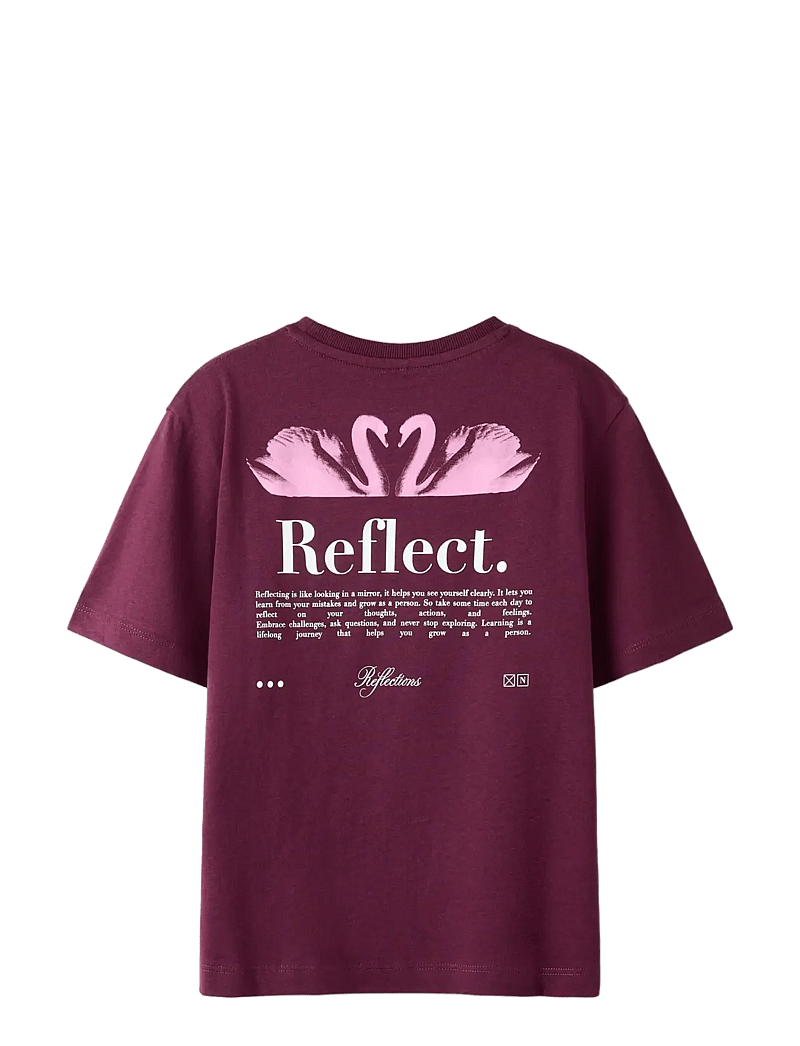 name it - NKFNAJIA SS NREG TOP - kortærmede t-shirts - prune - 2