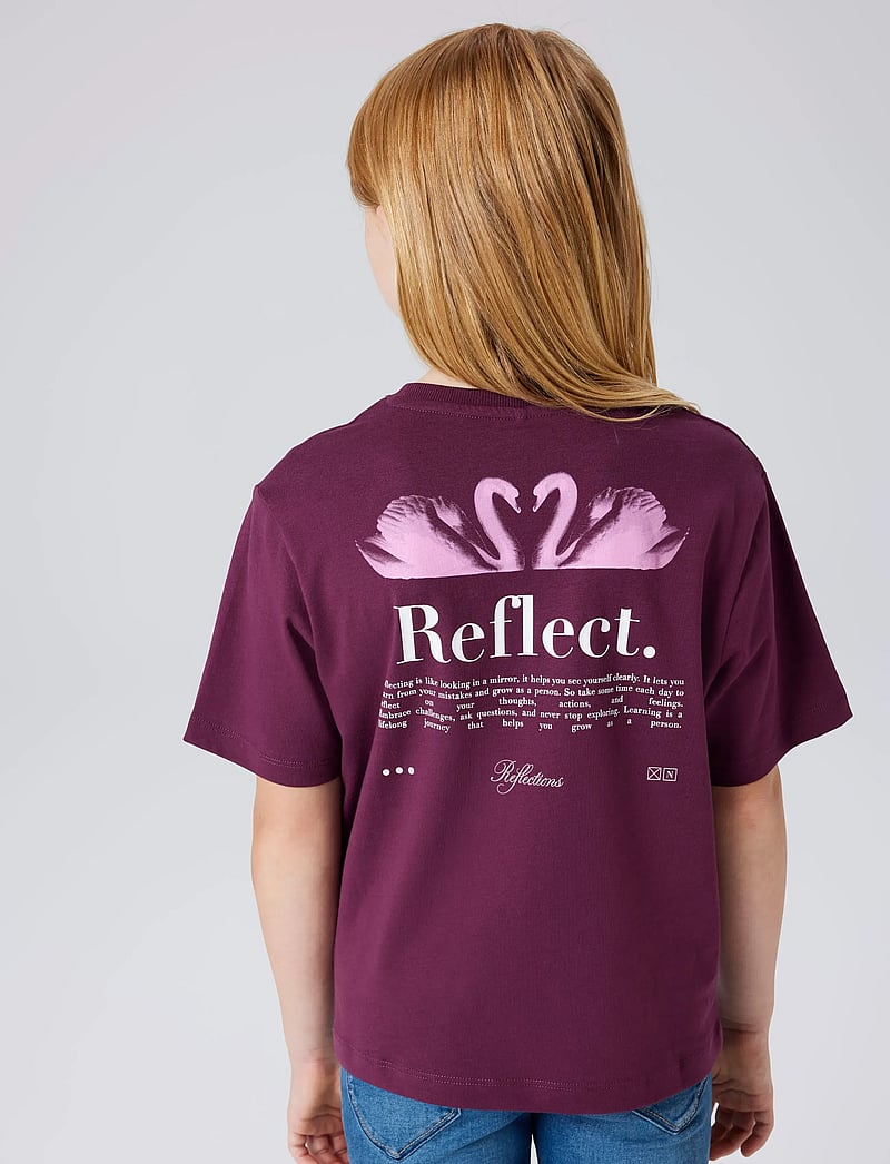 name it - NKFNAJIA SS NREG TOP - kortærmede t-shirts - prune - 0