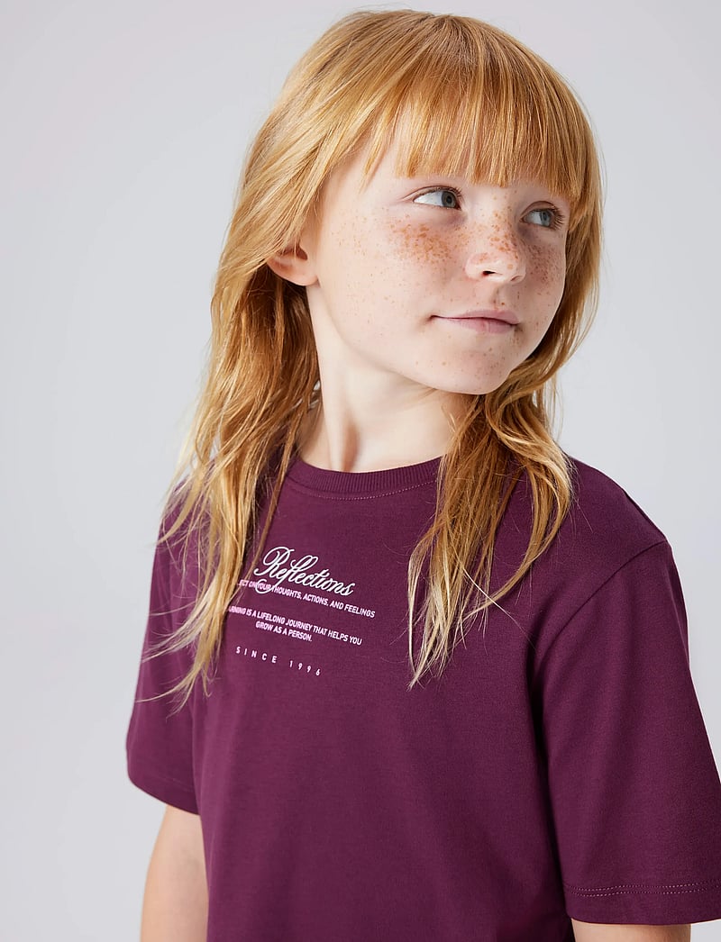 name it - NKFNAJIA SS NREG TOP - kortærmede t-shirts - prune - 3