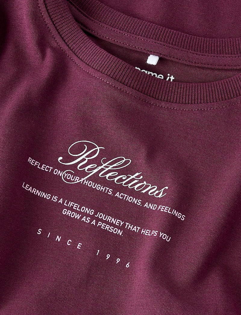 name it - NKFNAJIA SS NREG TOP - kortærmede t-shirts - prune - 4