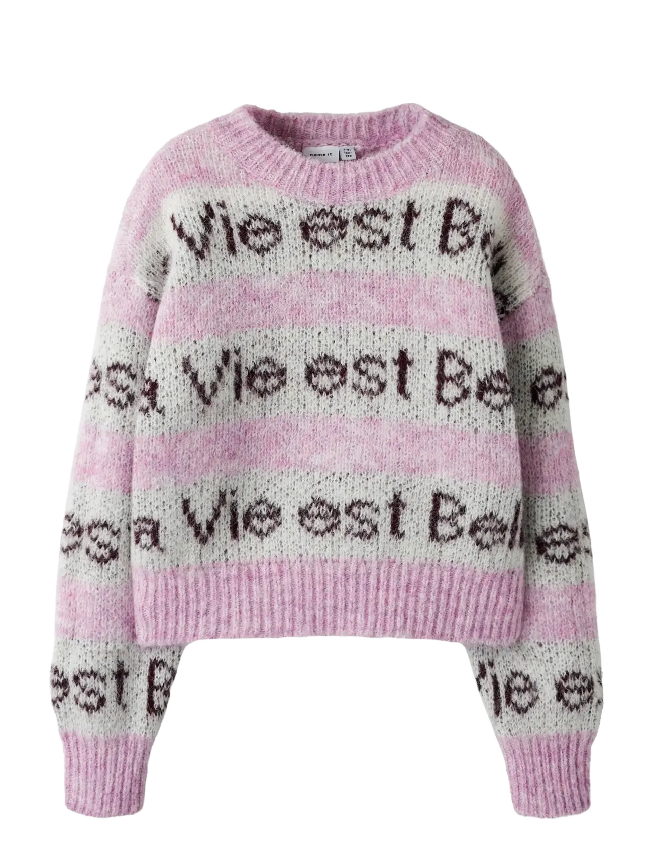 NAME IT Nkfnala Ls Knit Pink - 116 - Kinder