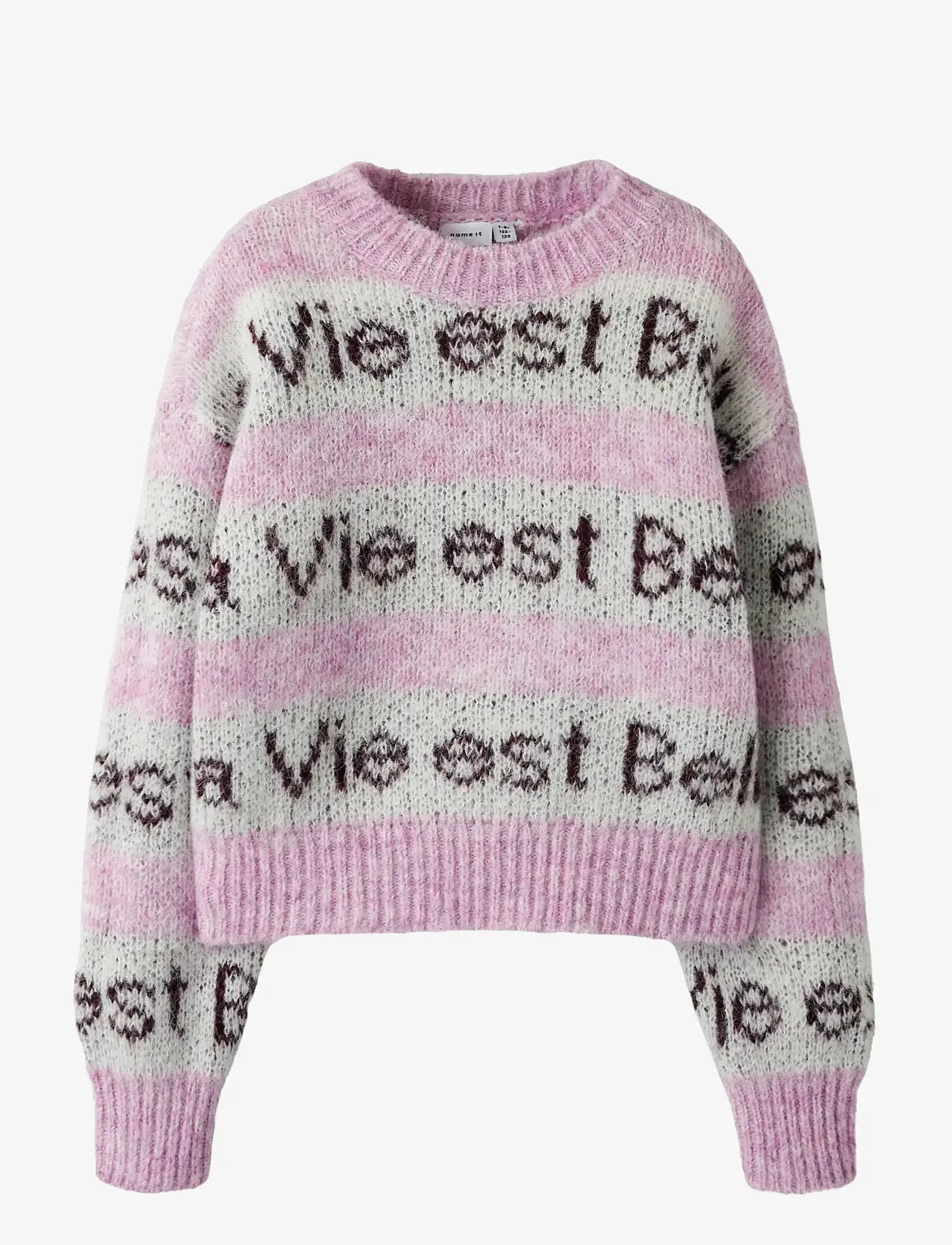 name it - NKFNALA LS KNIT - jumpers - bonbon - 1