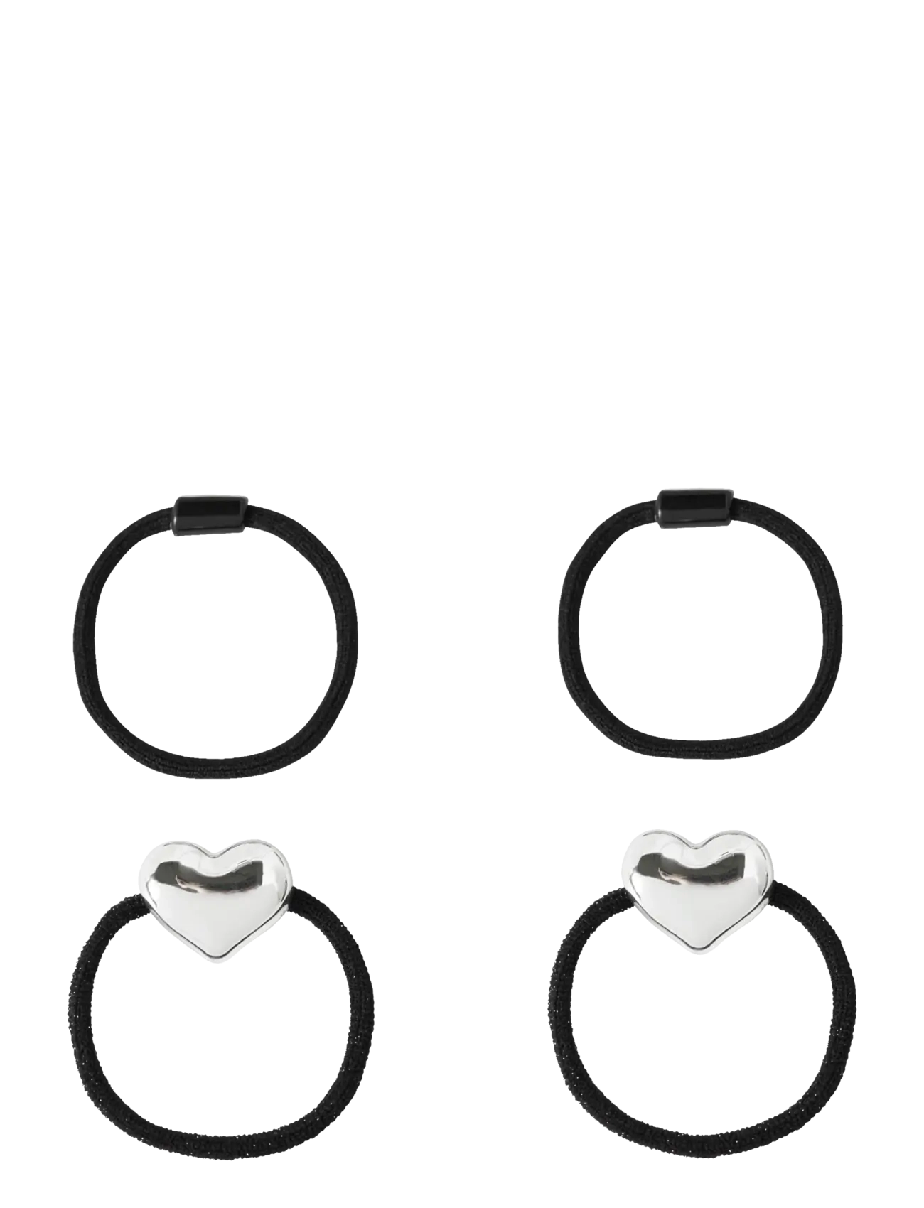 name it NKFFLOVE 4P HAIRELASTIC - Haaraccessoires - SILVER / black