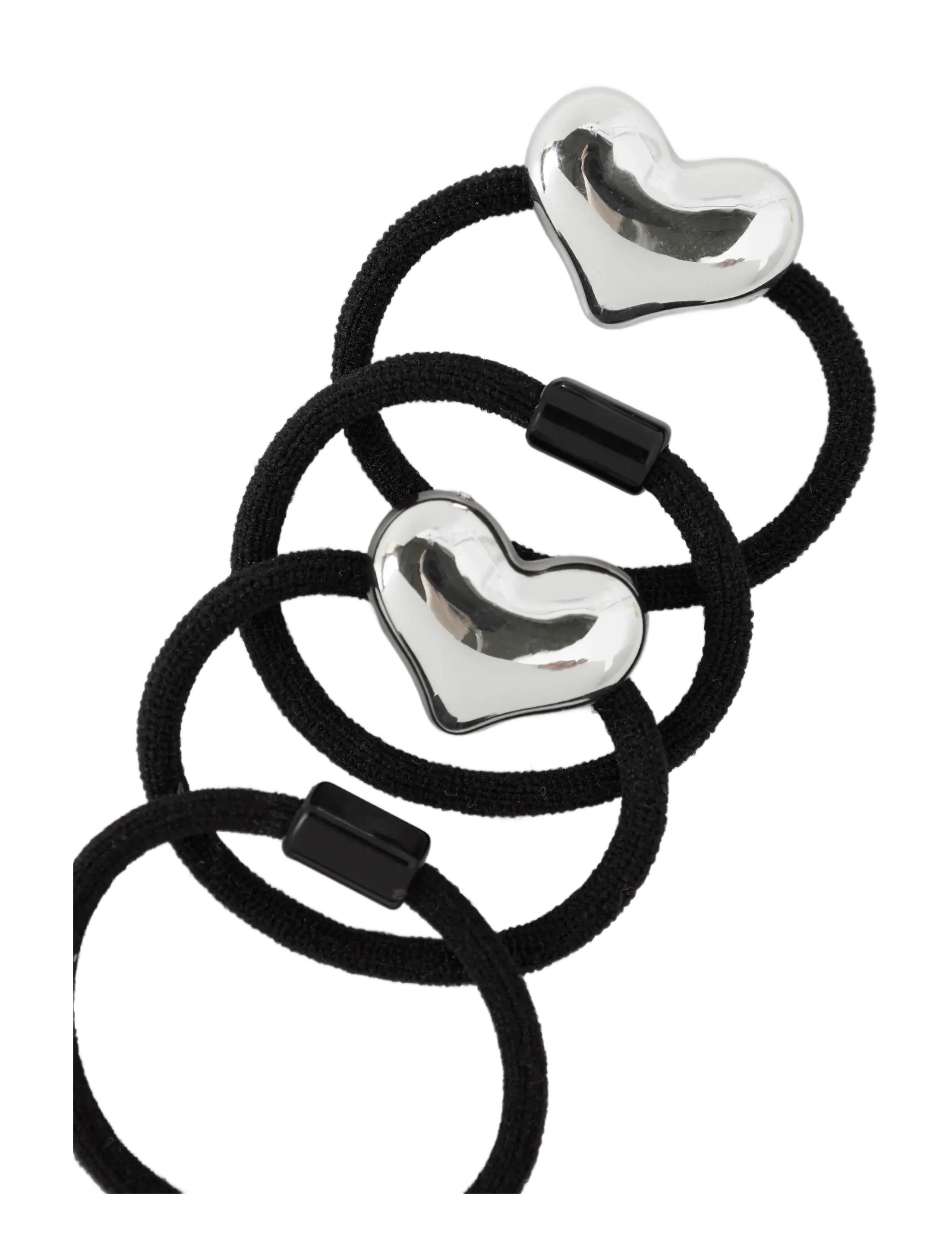 name it - NKFFLOVE 4P HAIRELASTIC - hårbånd - silver - 1