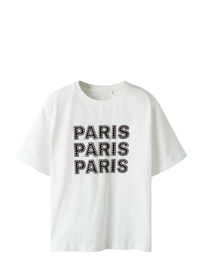 name it - NKFNIKKA SS NREG TOP - short-sleeved t-shirts - bright white - 1