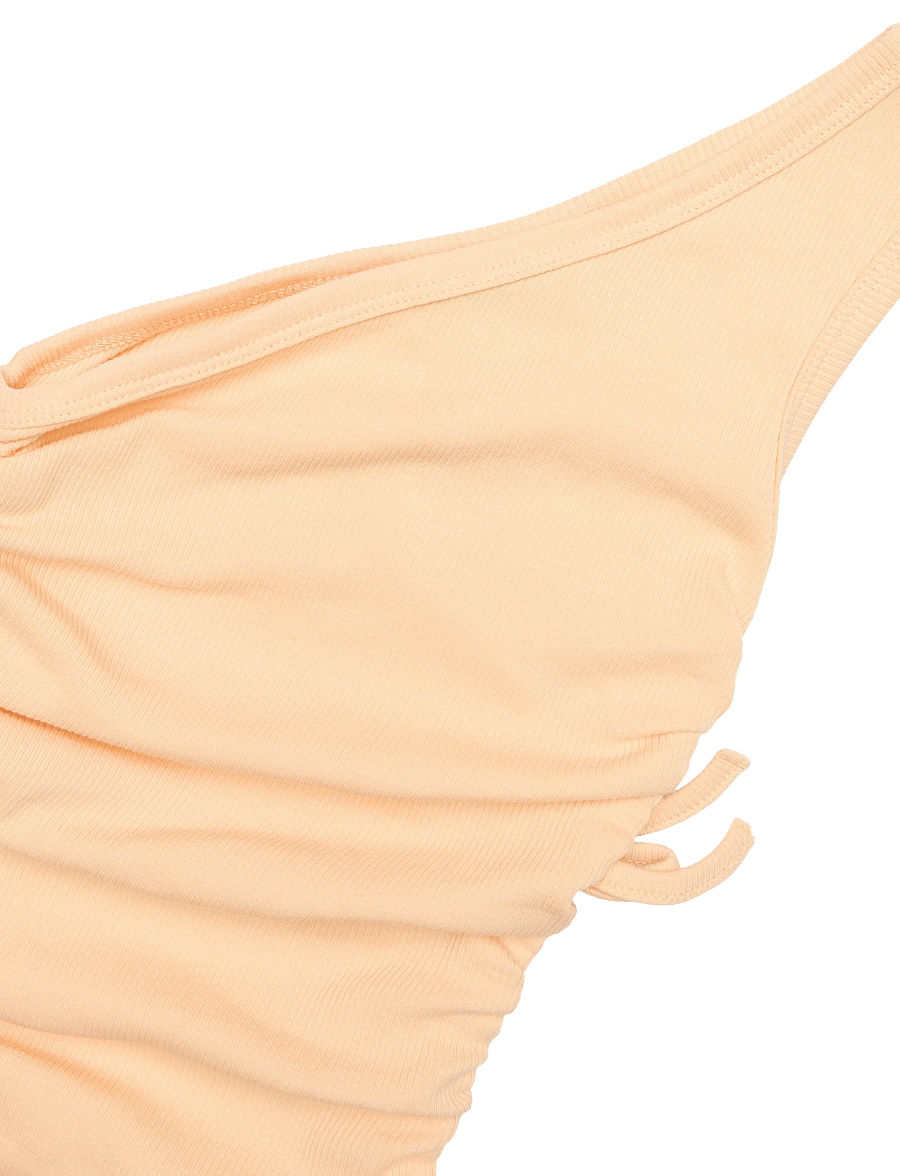 name it - NKFFLOMMIZ ONESHOULD SLIM LONG DRESS BOX - varrukateta vabaaja kleidid - peach fuzz - 2