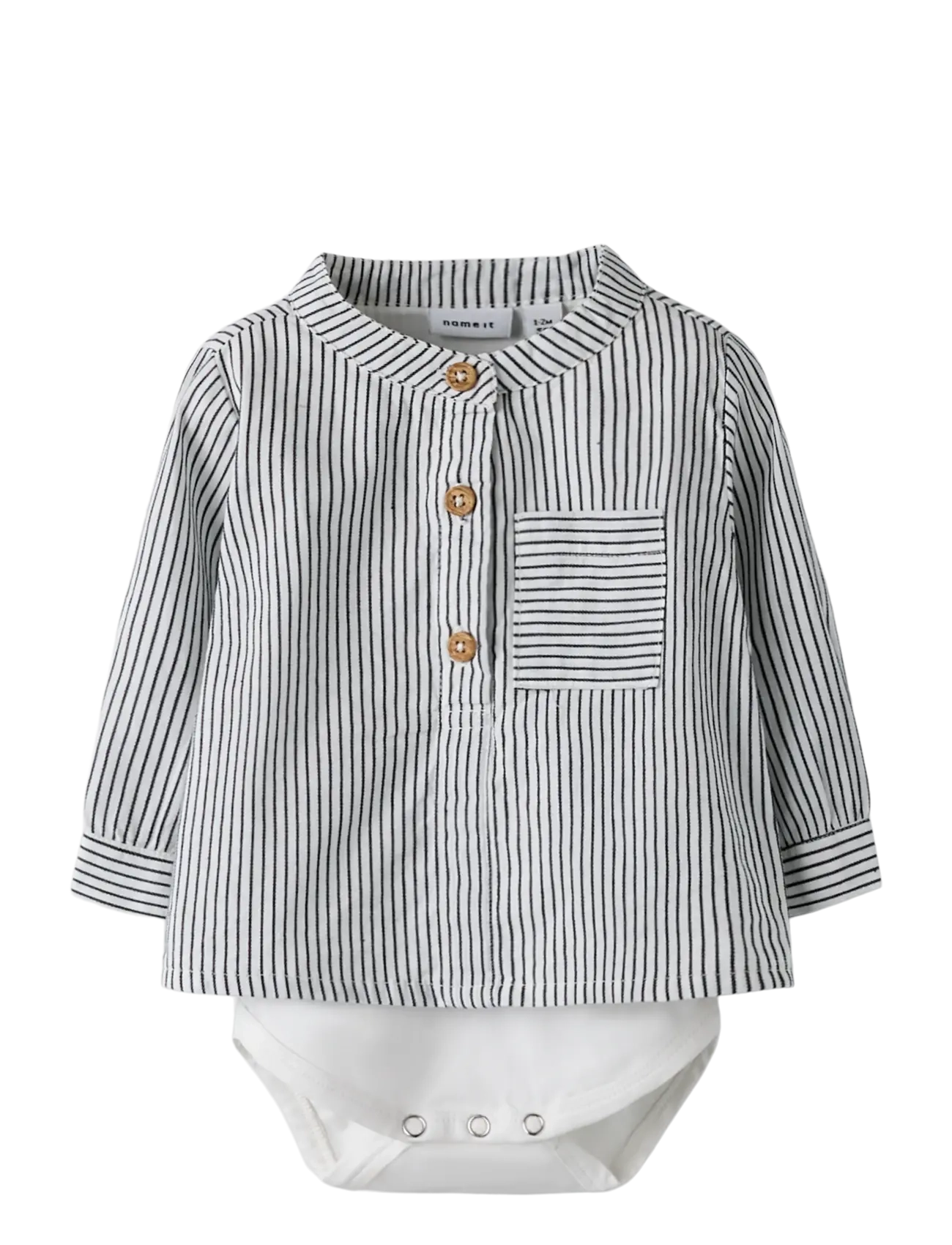 name it NBMFAR LS SHIRTBODY - Pikkade varrukatega - CLOUD DANCER / white