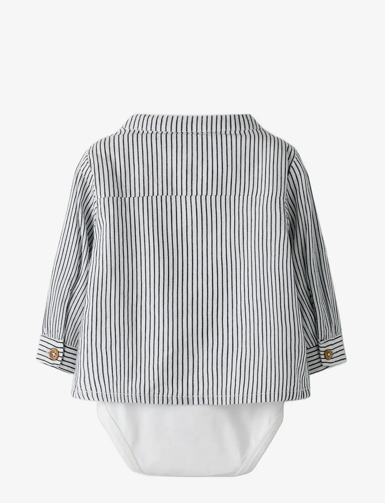 name it - NBMFAR LS SHIRTBODY - langærmede heldragter - cloud dancer - 1