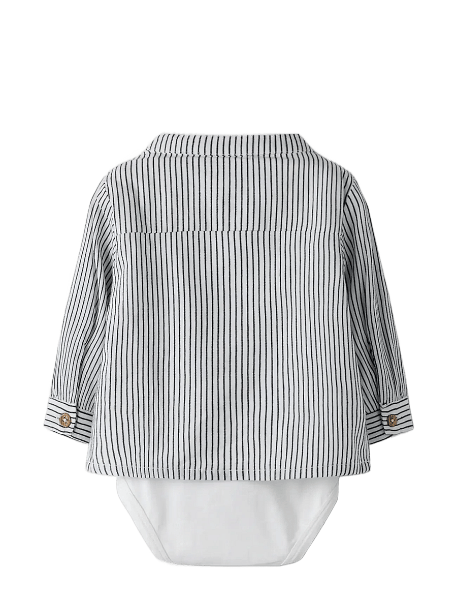 name it - NBMFAR LS SHIRTBODY - langærmede heldragter - cloud dancer - 1