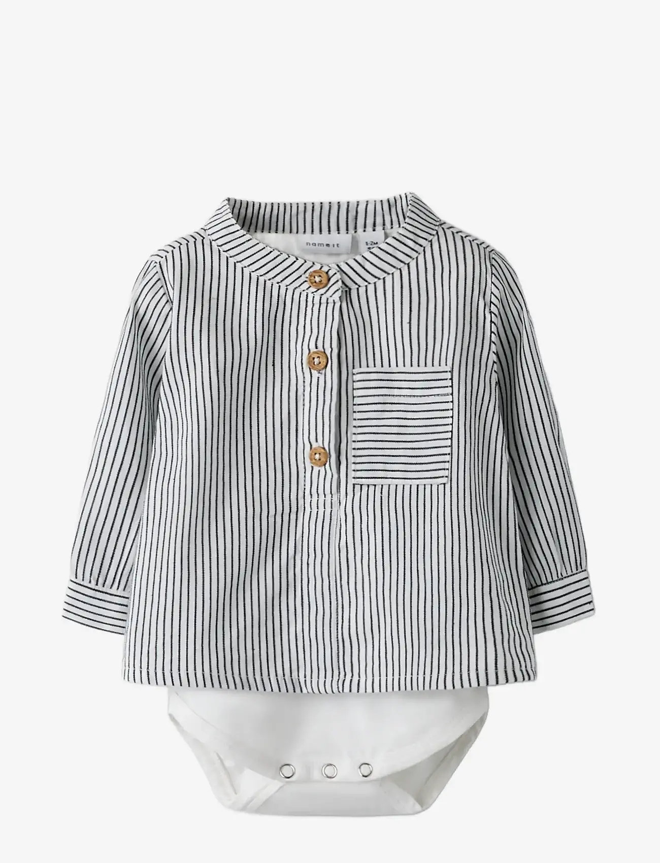 name it - NBMFAR LS SHIRTBODY - langærmede heldragter - cloud dancer - 2