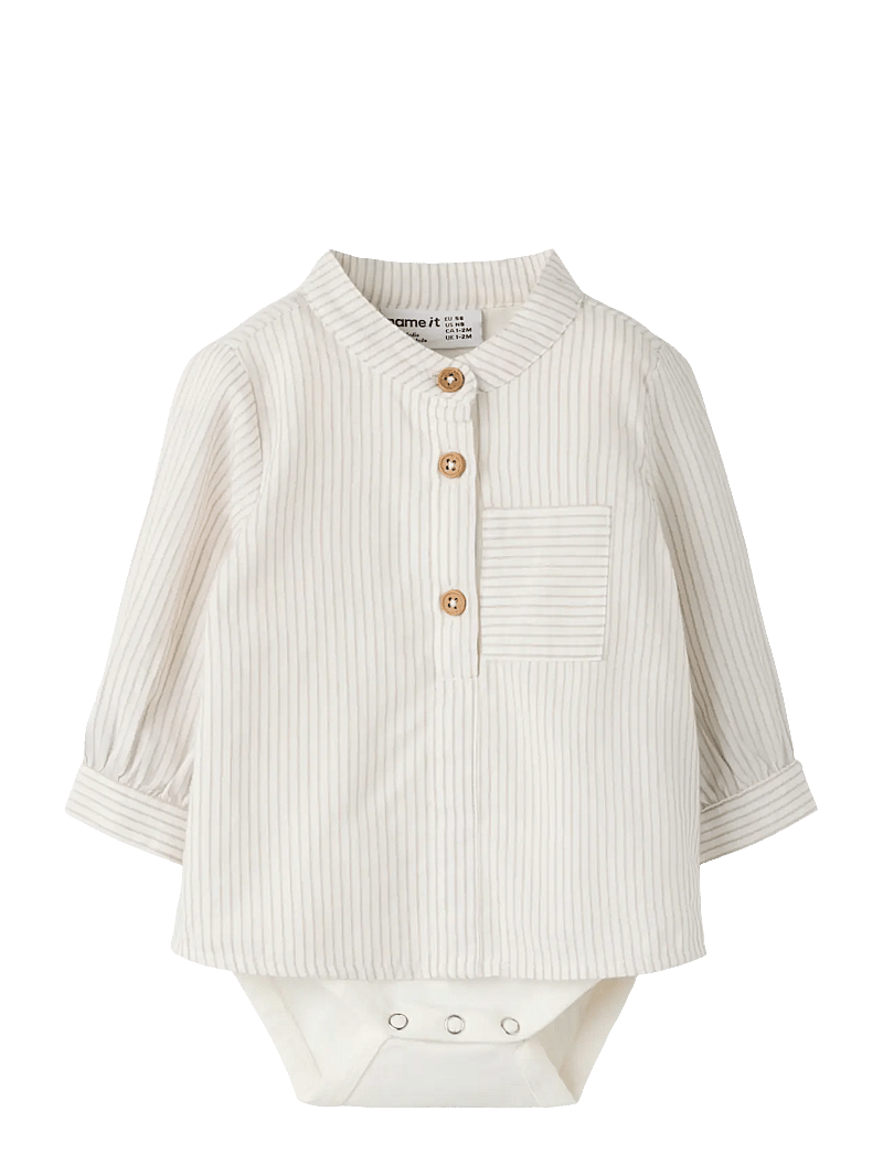 name it - NBMFAR LS SHIRTBODY - pikkade varrukatega - cloud dancer - 0
