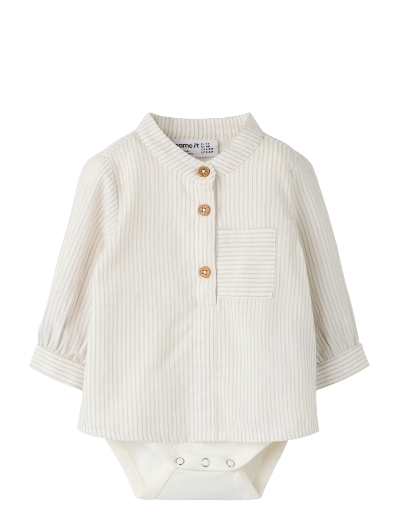 name it NBMFAR LS SHIRTBODY - Långärmade bodysuits - CLOUD DANCER / cream