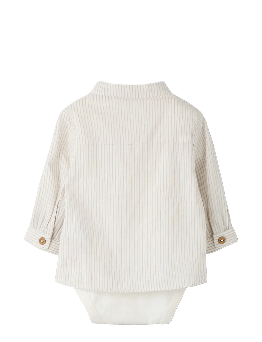 name it - NBMFAR LS SHIRTBODY - långärmade bodysuits - cloud dancer - 1