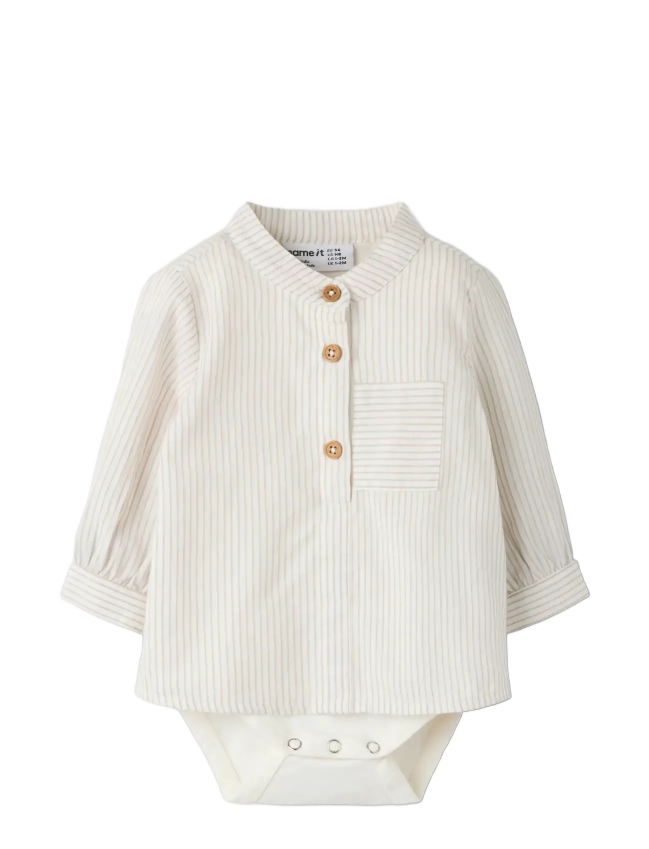 name it - NBMFAR LS SHIRTBODY - long-sleeved - cloud dancer - 2
