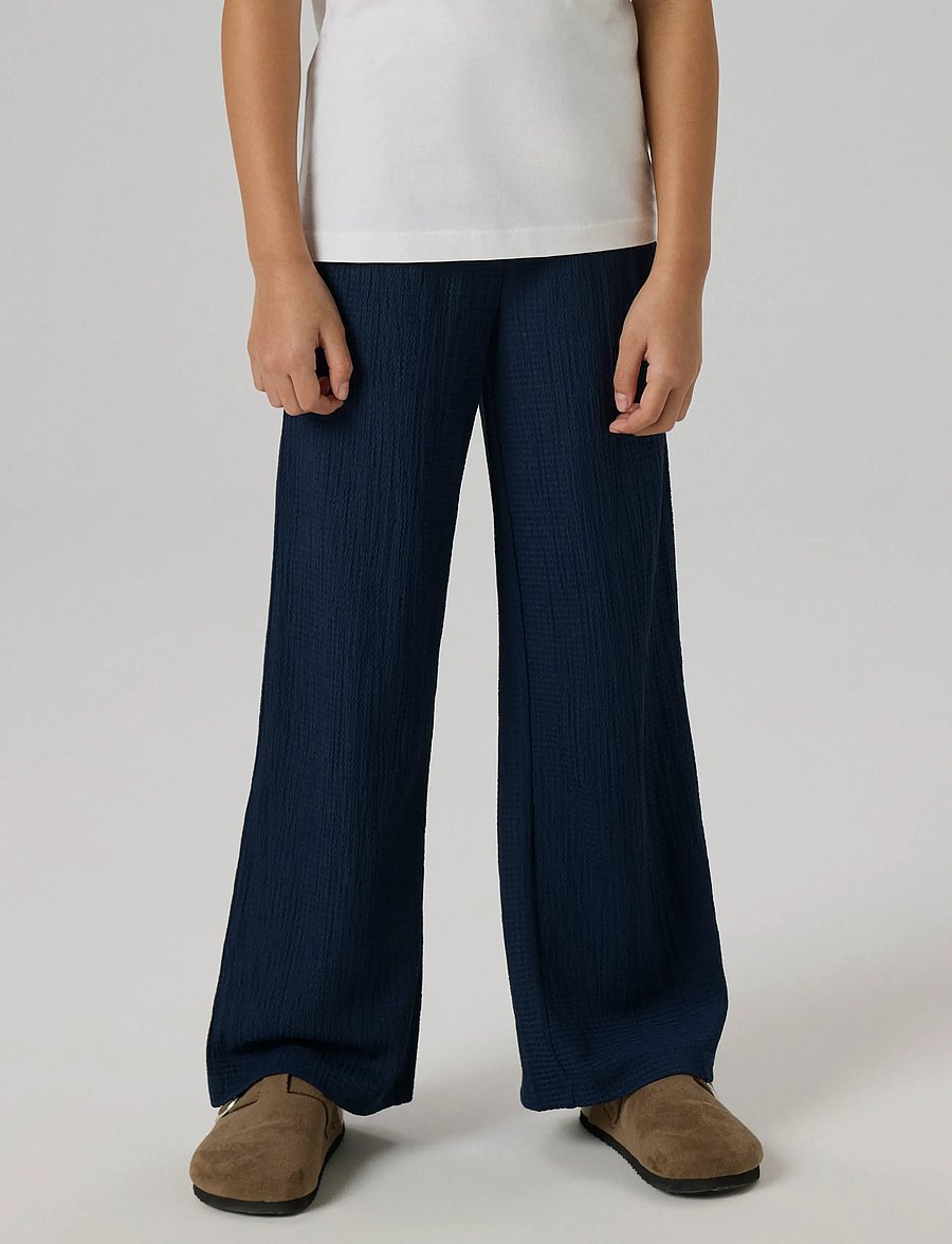 name it - NKFFRIMO WIDE PANT - einkaufen nach alter von - navy blazer - 3
