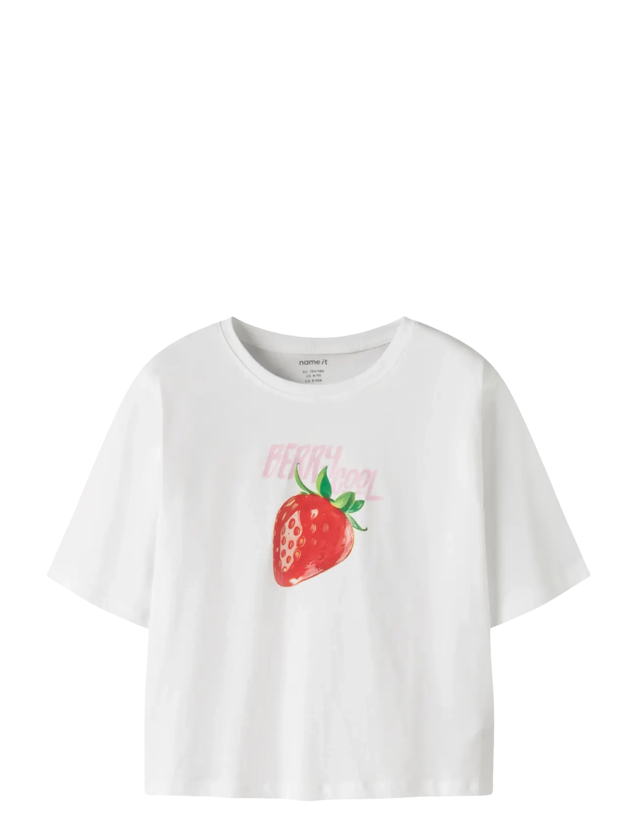 name it Nkffarinaz Ss Nreg Short Top Box, 158-164, T-shirts, Weiß - Short-sleeved, Kinder