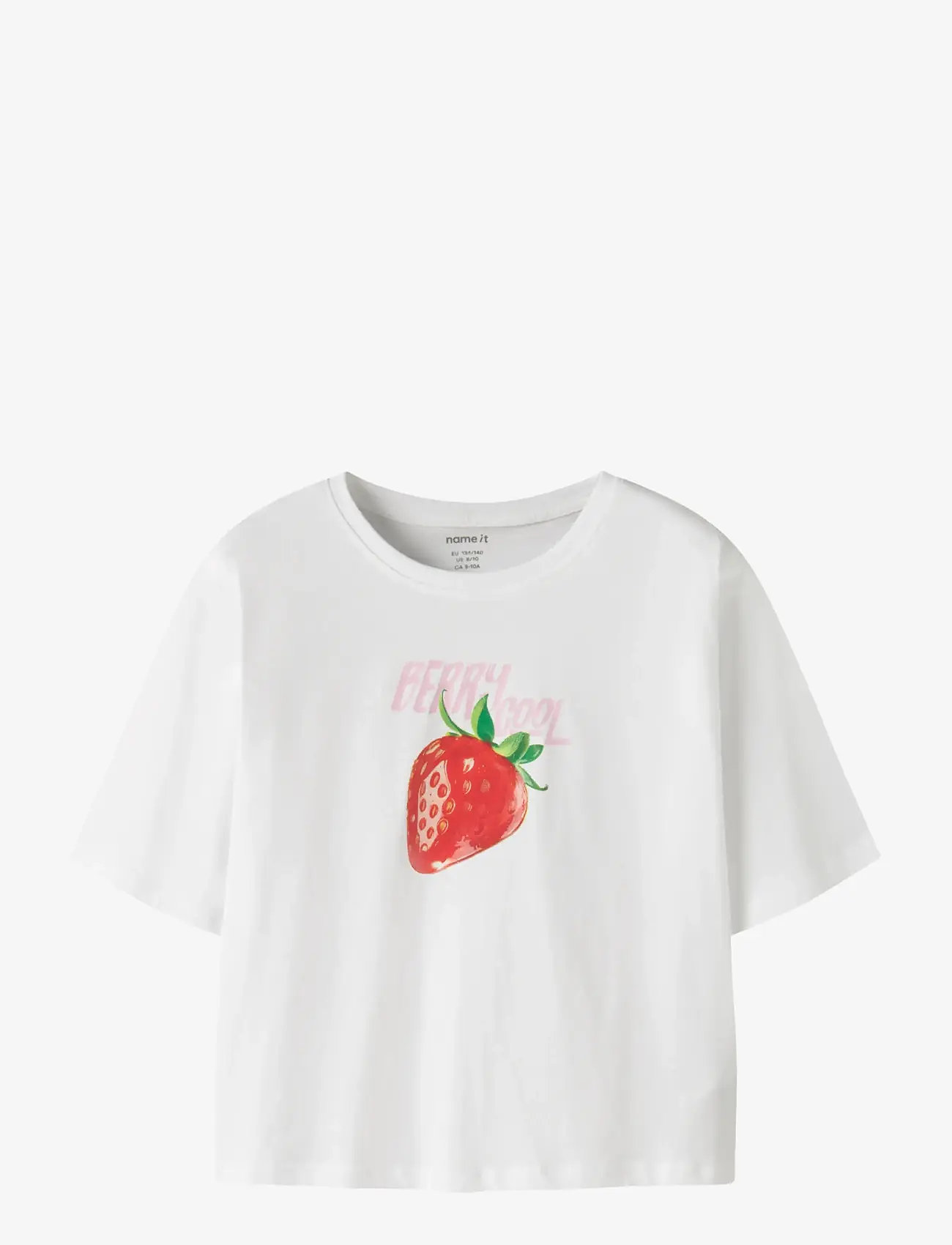 name it - NKFFARINAZ SS NREG SHORT TOP BOX - lühikeste varrukatega t-särgid - bright white - 0