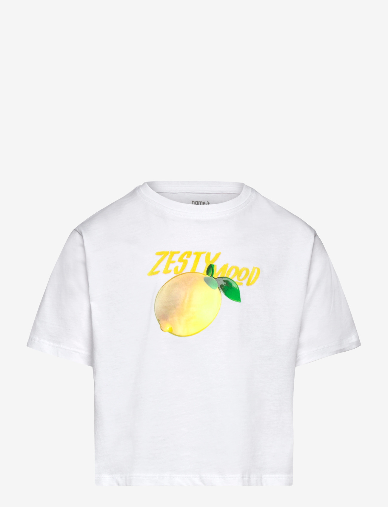 name it - NKFFARINAZ SS NREG SHORT TOP BOX - kurzärmelige - bright white - 0