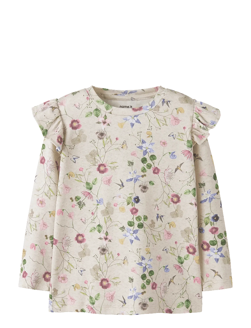 name it - NMFFALCA LS TOP - langærmede t-shirts - peyote melange - 0
