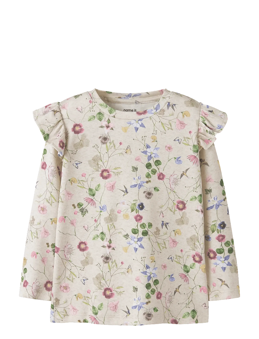 name it - NMFFALCA LS TOP - langärmelig - peyote melange - 0