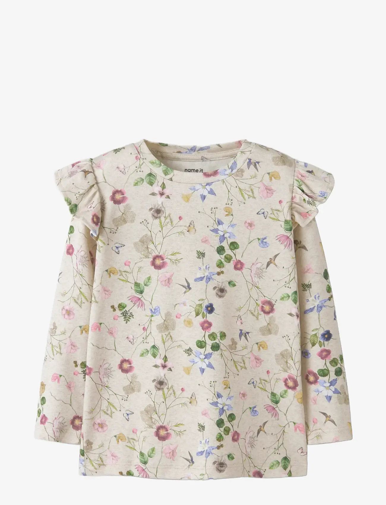 name it - NMFFALCA LS TOP - langärmelige - peyote melange - 2