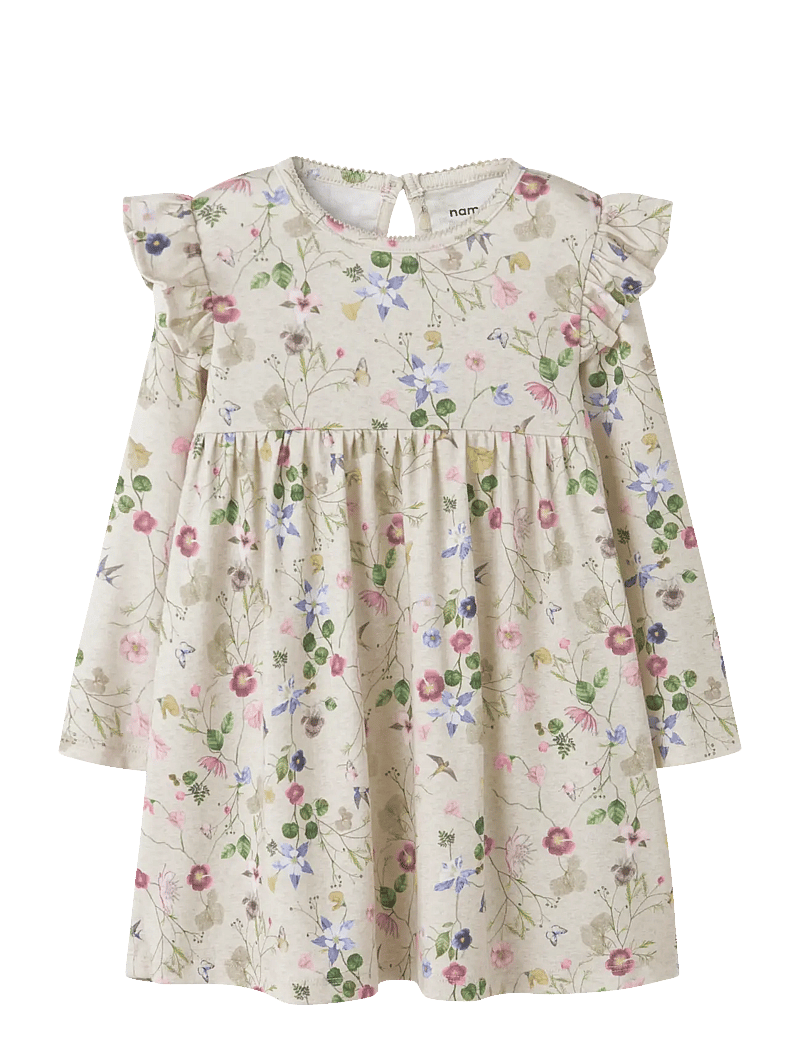 name it - NMFFALCA LS DRESS - long-sleeved casual dresses - peyote melange - 0
