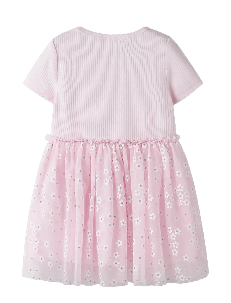 name it - NMFFLORAL SS DRESS - kurzärmelige freizeitkleider - cradle pink - 1