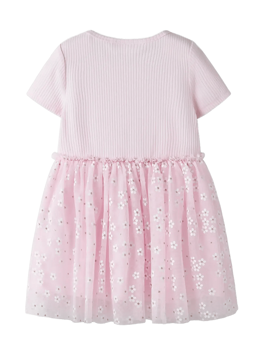 name it - NMFFLORAL SS DRESS - kortærmede hverdagskjoler - cradle pink - 1