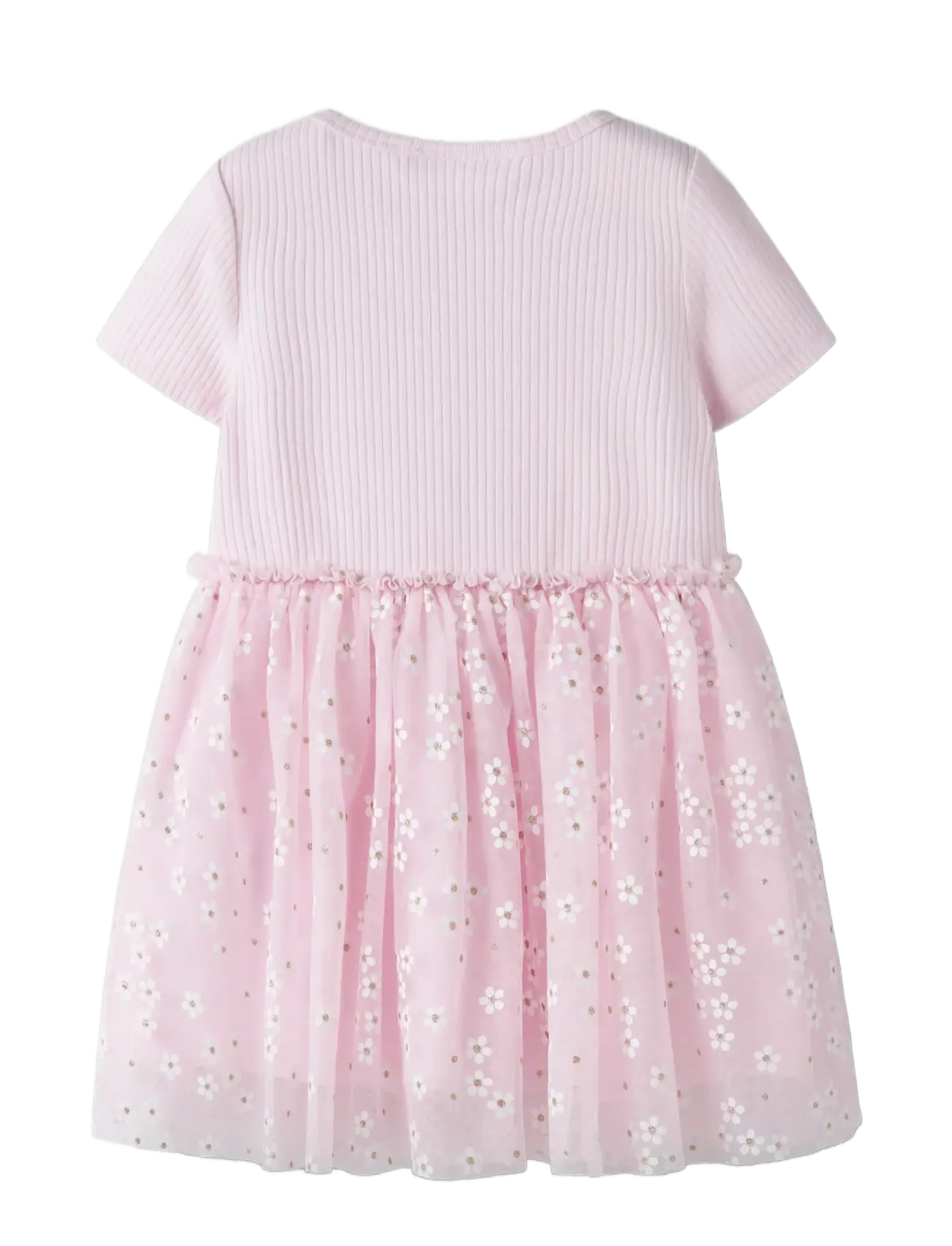 name it - NMFFLORAL SS DRESS - short-sleeved casual dresses - cradle pink - 1