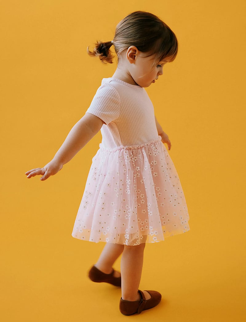 name it - NMFFLORAL SS DRESS - kurzärmelige freizeitkleider - cradle pink - 2