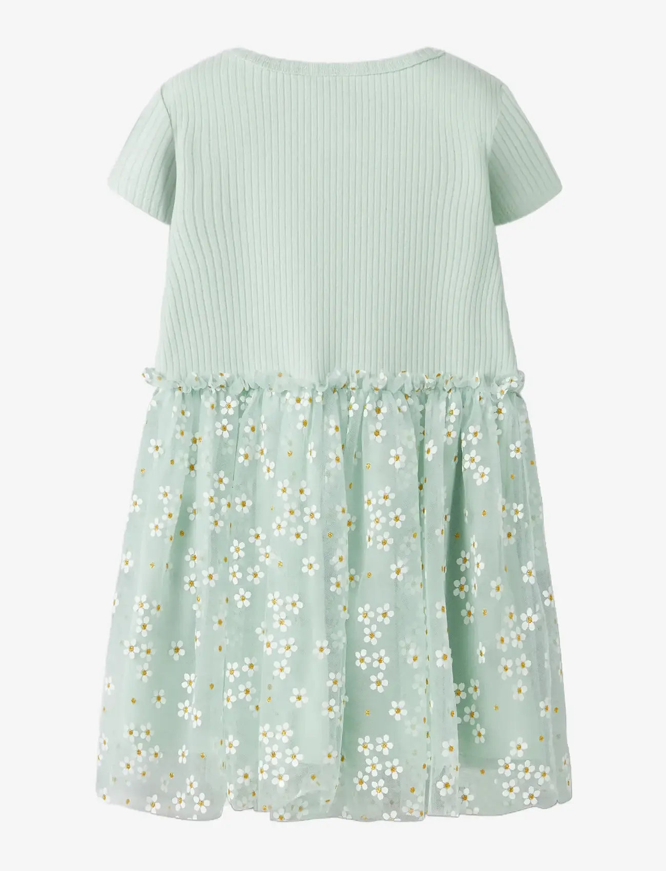 name it - NMFFLORAL SS DRESS - lühikeste varrukatega vabaaja kleidid - pale aqua - 1