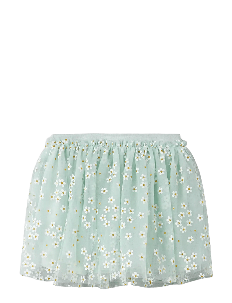 name it - NMFFLORAL SKIRT - tüll-rock - pale aqua - 1