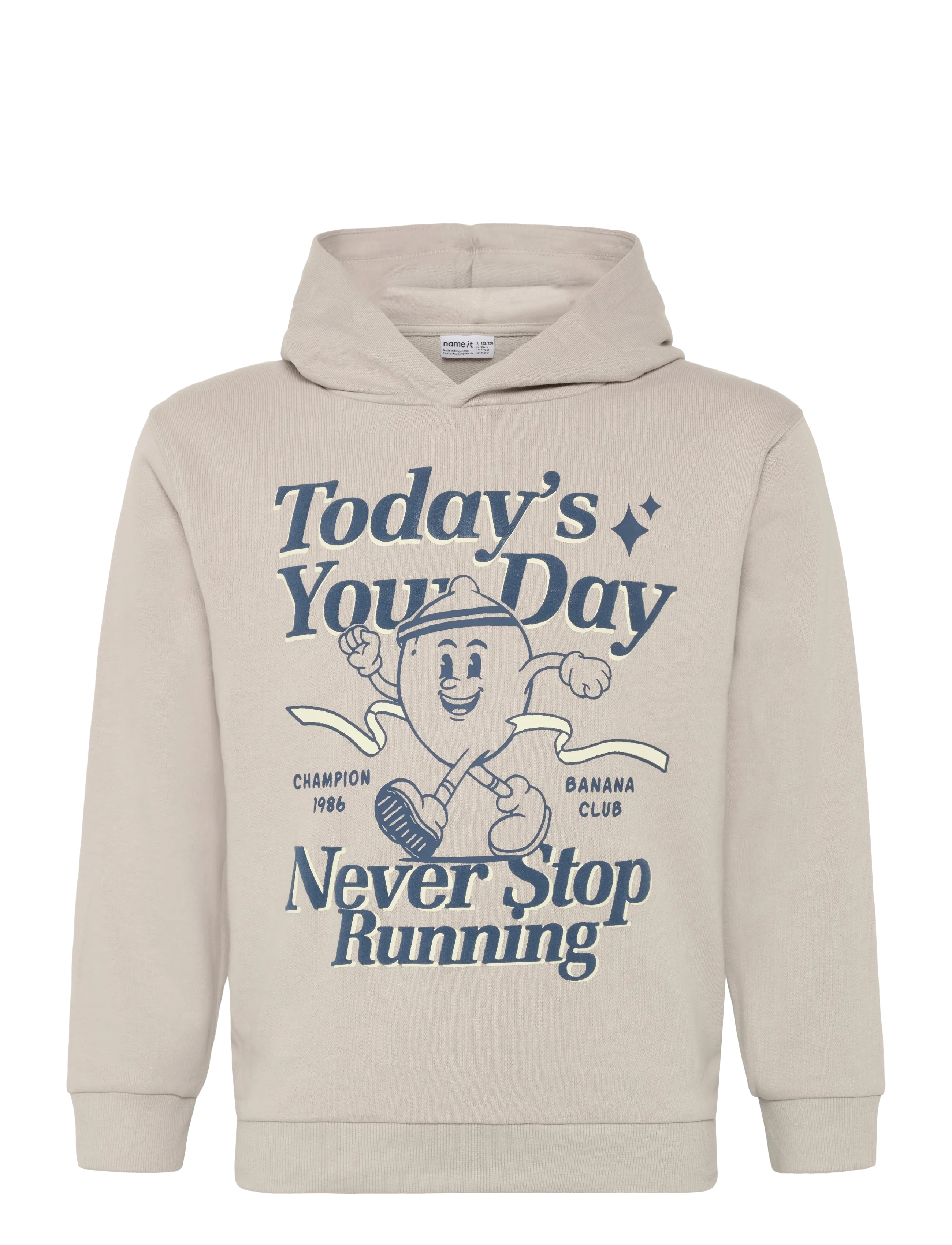 name it NKMFIKAR LS NREG SWEAT WH UNB - Drabužiai - CHATEAU GRAY / beige