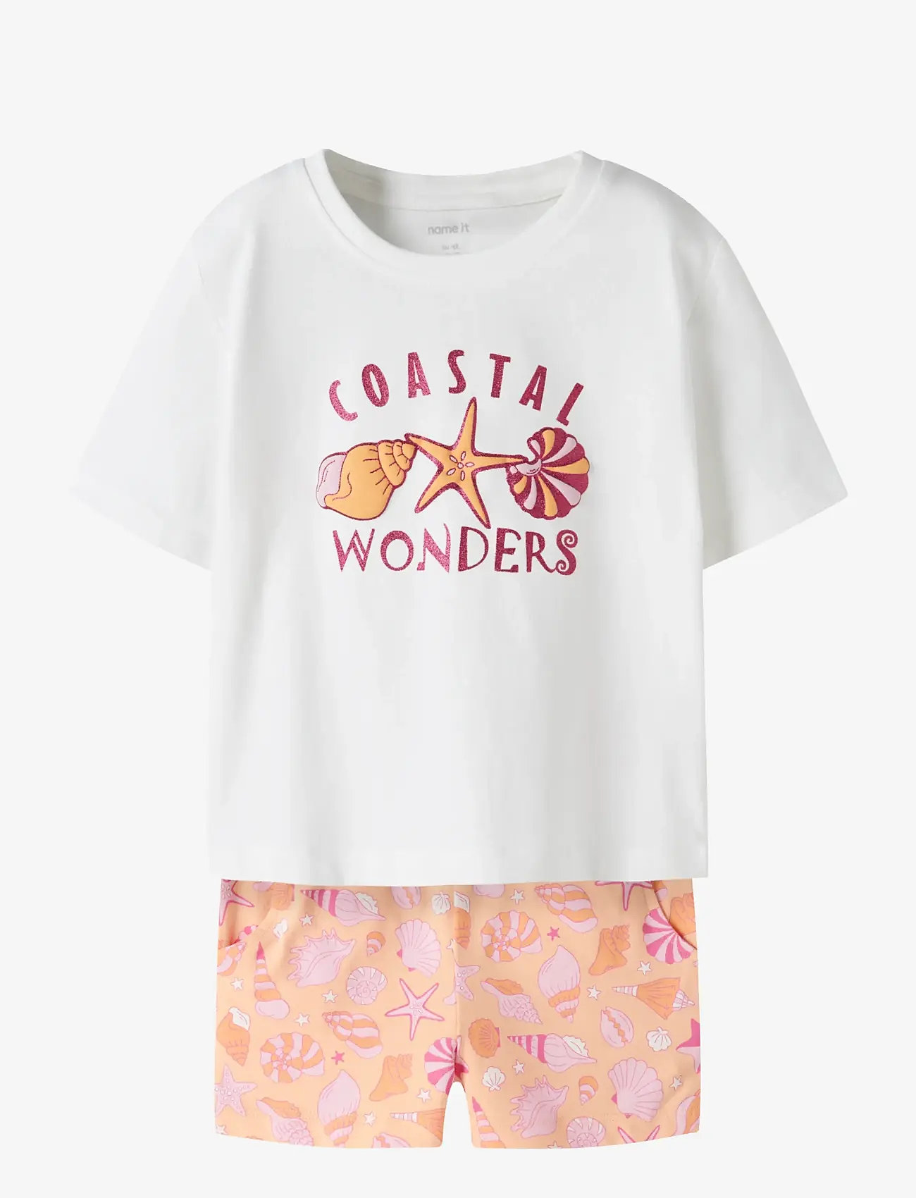name it - NMFFENIAZ NREG SHORTS SET BOX - set med kortärmad t-shirt - bright white - 0
