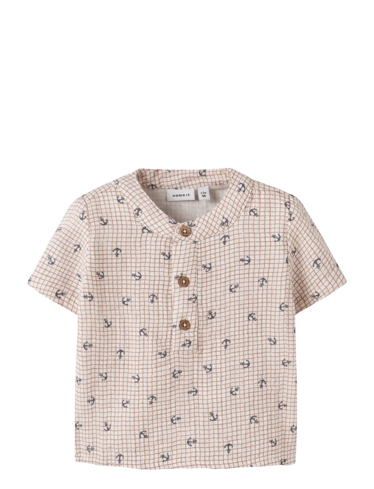 name it NBMFRONT SS SHIRT - Riided - CLOUD DANCER / cream
