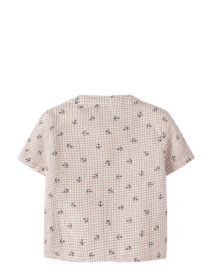 name it - NBMFRONT SS SHIRT - kortærmede skjorter - cloud dancer - 1