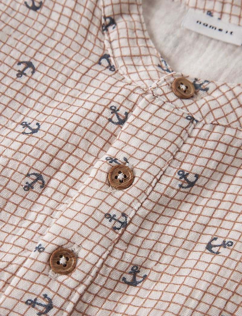 name it - NBMFRONT SS SHIRT - kortærmede skjorter - cloud dancer - 4