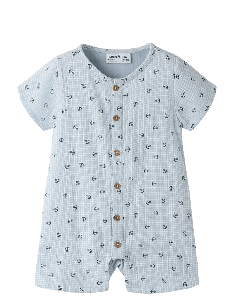 name it - NBMFRONT SS SUNSUIT - pükskostüümid - blue fog - 0