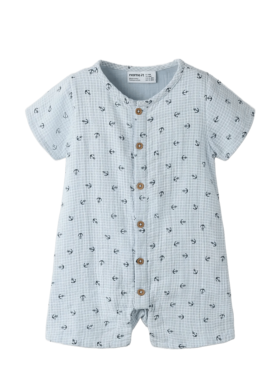 name it - NBMFRONT SS SUNSUIT - jumpsuits - blue fog - 2