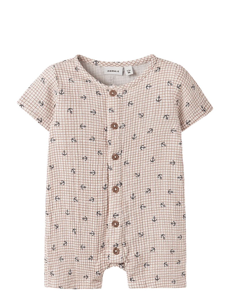 name it - NBMFRONT SS SUNSUIT - pükskostüümid - cloud dancer - 0