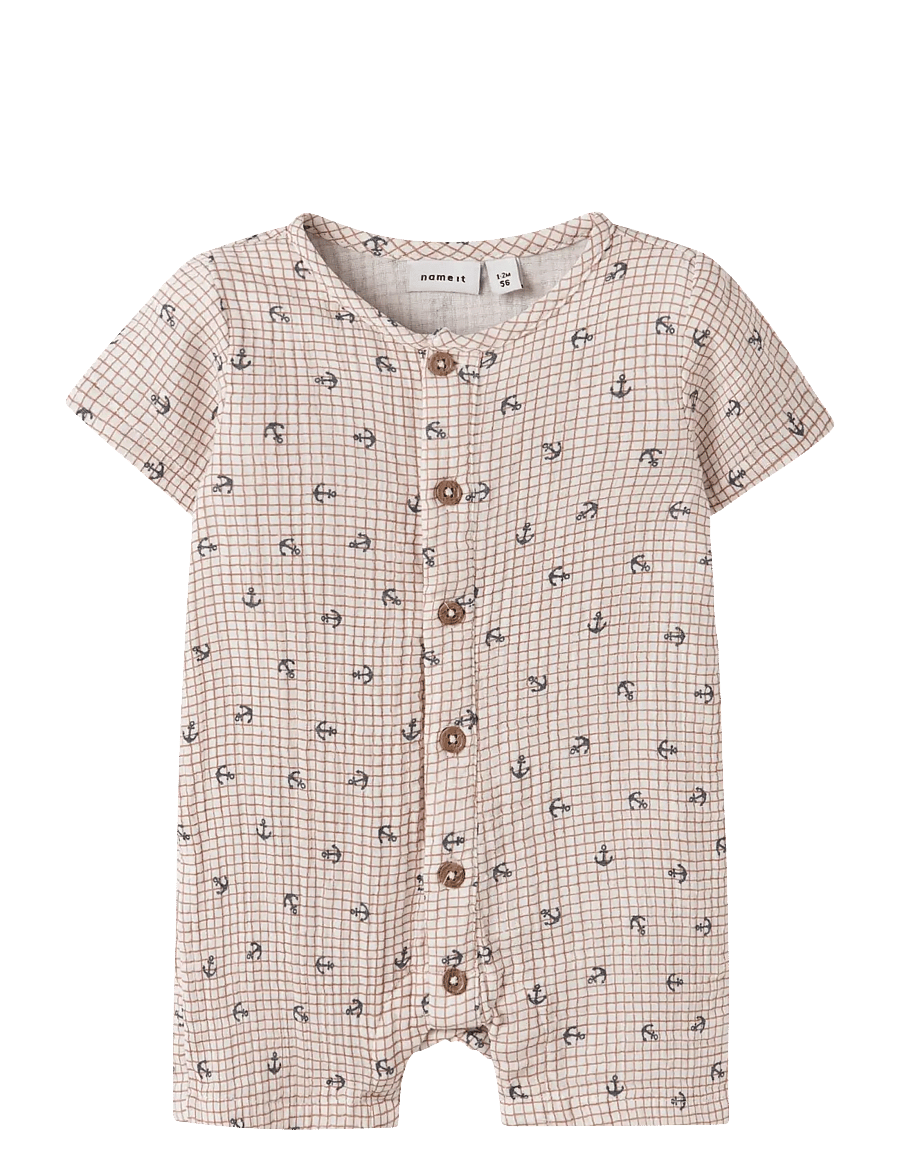 name it - NBMFRONT SS SUNSUIT - kombinezoni - cloud dancer - 0