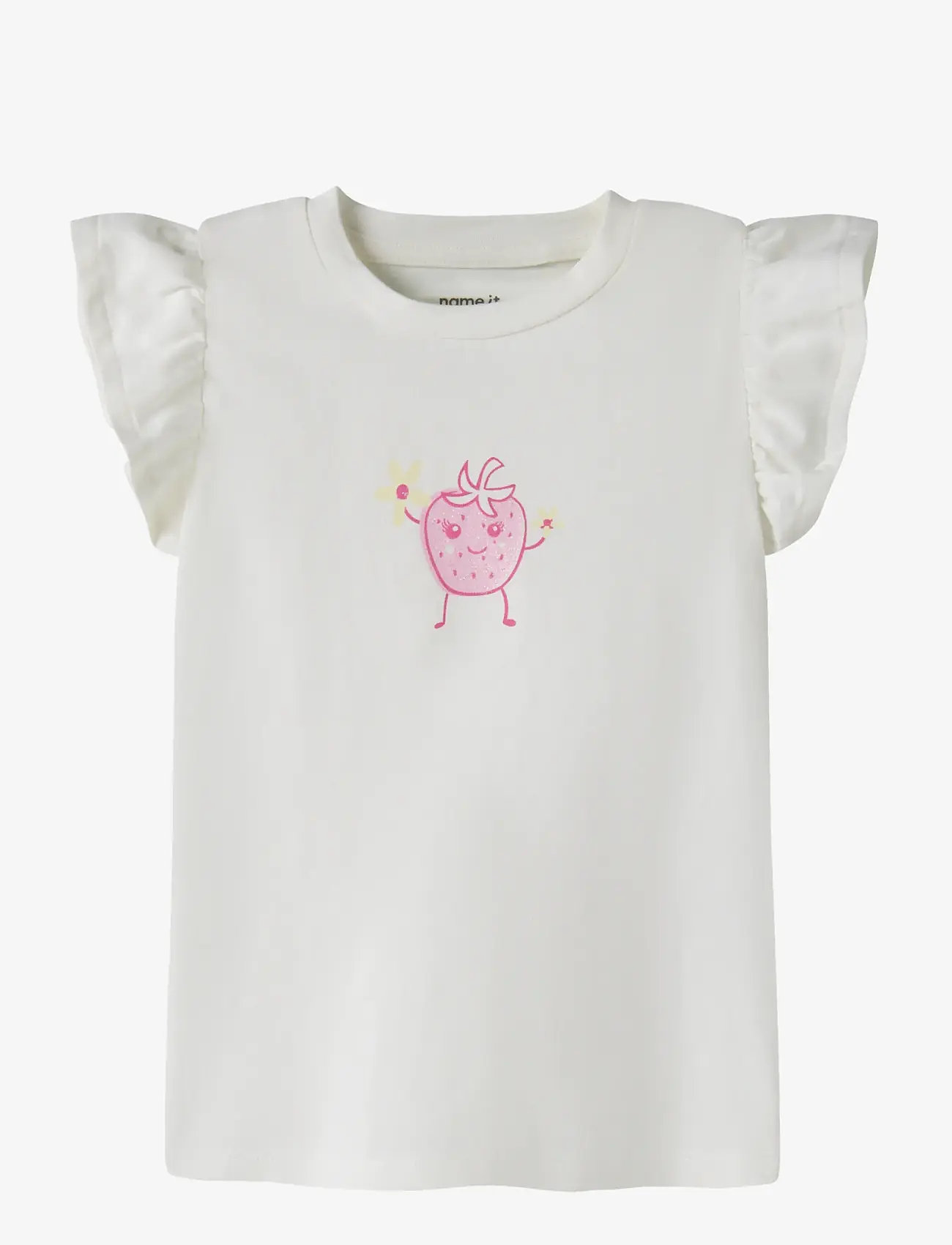 name it - NMFFLITTAZ SS TOP BOX - lühikeste varrukatega t-särgid - cloud dancer - 0