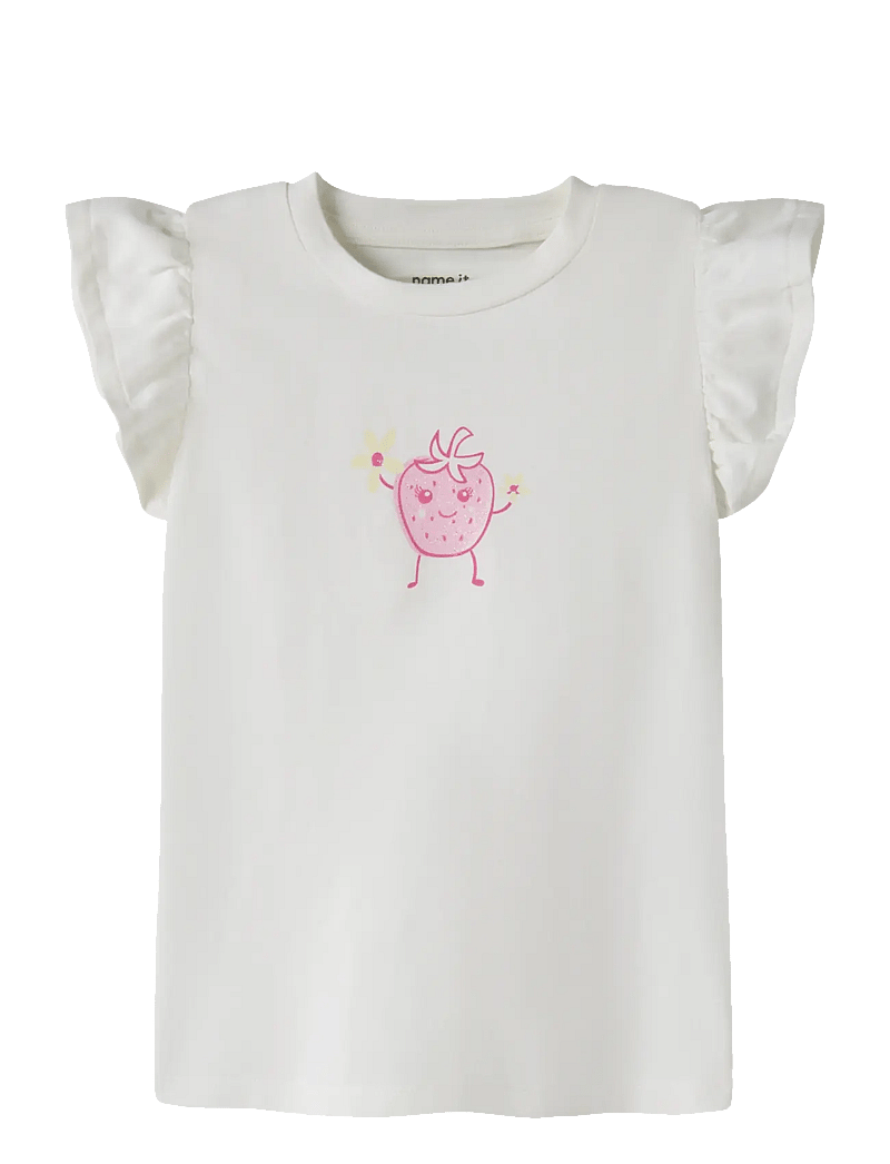 name it - NMFFLITTAZ SS TOP BOX - lühikeste varrukatega t-särgid - cloud dancer - 0