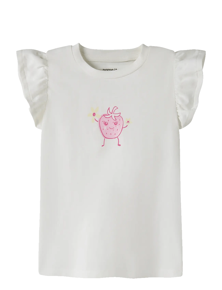 name it - NMFFLITTAZ SS TOP BOX - lühikeste varrukatega t-särgid - cloud dancer - 0
