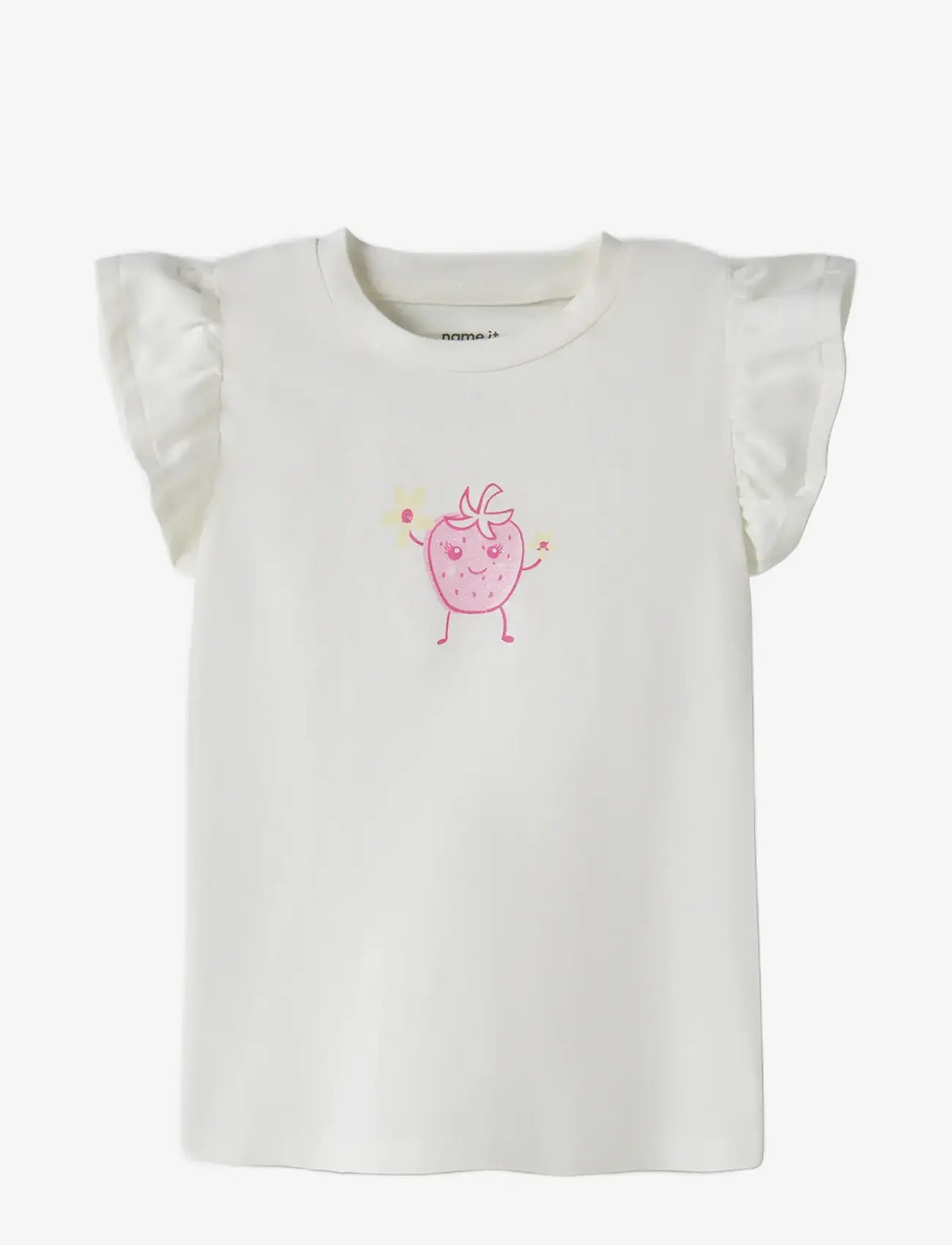 name it - NMFFLITTAZ SS TOP BOX - lühikeste varrukatega t-särgid - cloud dancer - 2