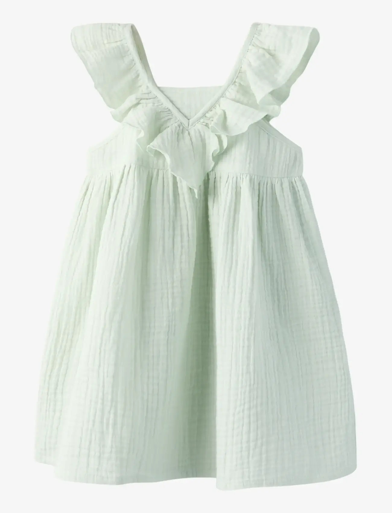 name it - NMFFUSLIN CAPSL DRESS - kortärmade babyklänningar - pale aqua - 0