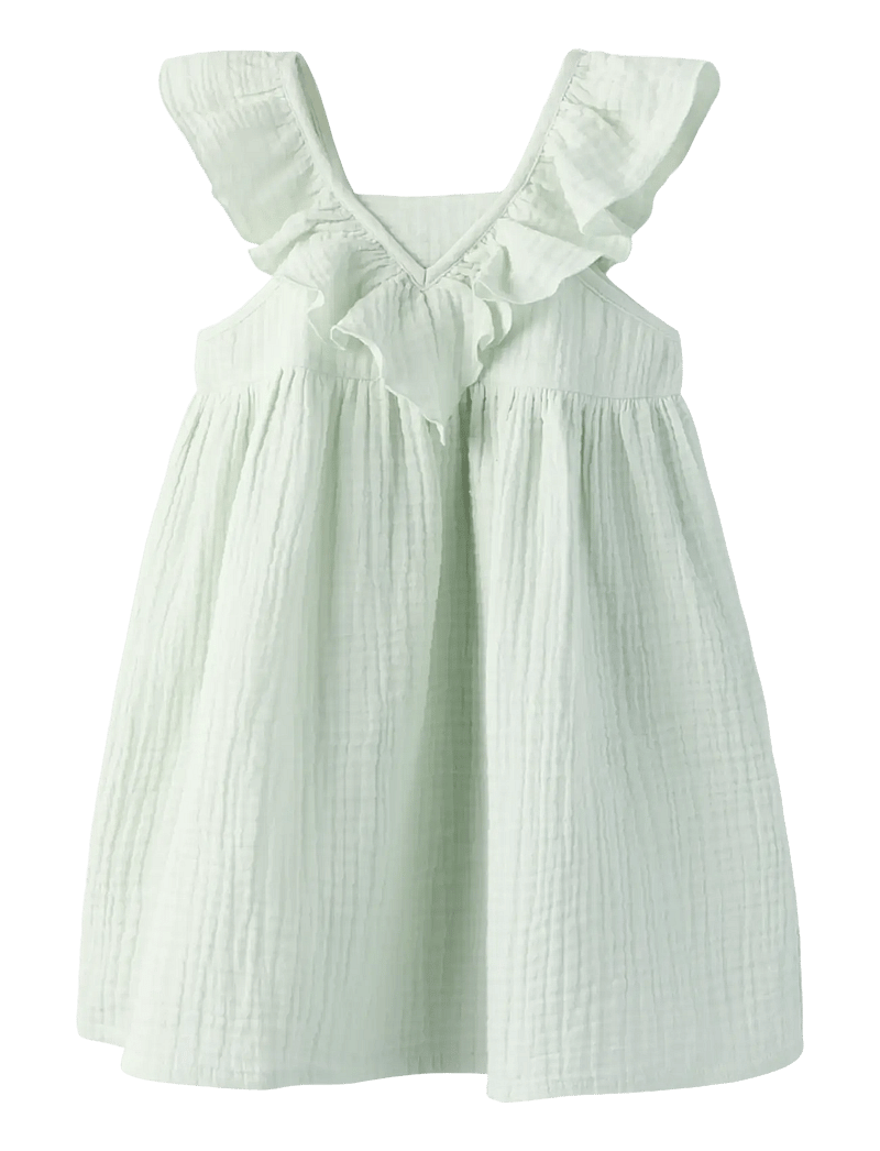 name it - NMFFUSLIN CAPSL DRESS - kortärmade babyklänningar - pale aqua - 0